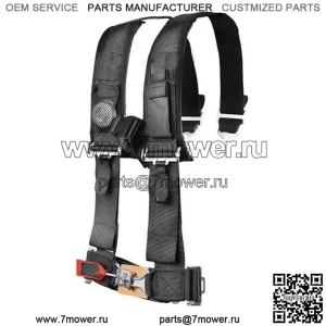 Ремень безопасности Pro Armor 3 дюйма, 4 точки с пришитыми накладками, черный Polaris Can-Am Kawasaki (для: более одного автомобиля)
