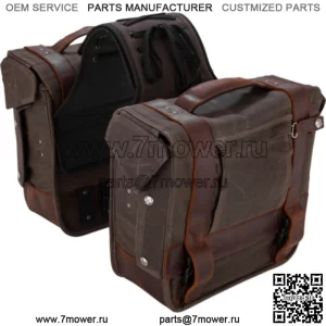 Коричневые кожаные седельные сумки Burly Brand Harley Indian Universal Custom (Для: Harley-Davidson)
