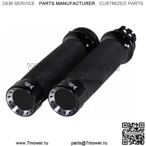 Пара ручек с контуром турбины Chrome Werks, черный тросик Harley Touring Softail 08+ (Для: Harley-Davidson)