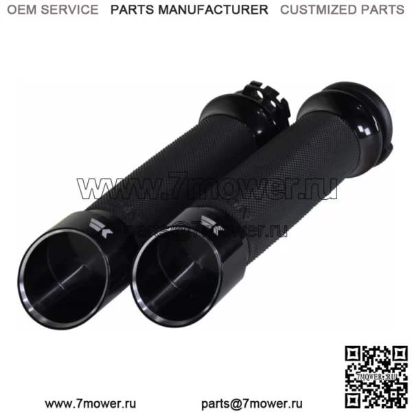 Комплект пар ручек Chrome Werks Edge Contour Grips, черный тросик Harley Touring Softail 08+ (Для: Harley-Davidson)