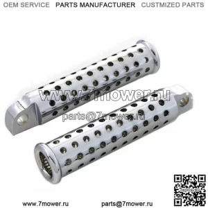 Хромированный комплект подножек с отверстиями Silence Drag Harley Softail Dyna Sportster XL 883 (для: Harley-Davidson)