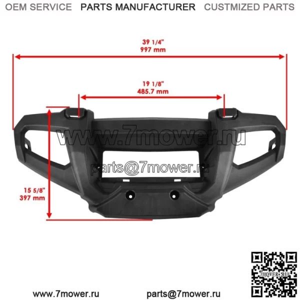 Передний бампер подходит для Polaris Sportsman 400 4x4 2005 Black Brush Guard Bumper (для: Polaris) - Image 2