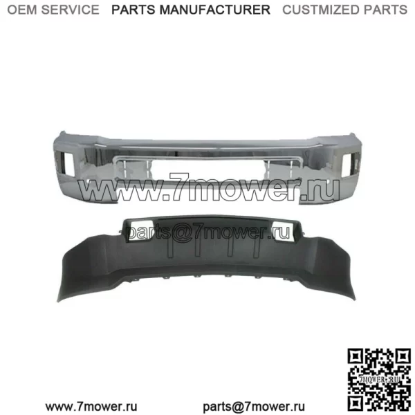 Передний хромированный бампер + обшивка для Chevy Silverado 2500HD 3500 2015-2019 гг. (Для: более одного автомобиля)