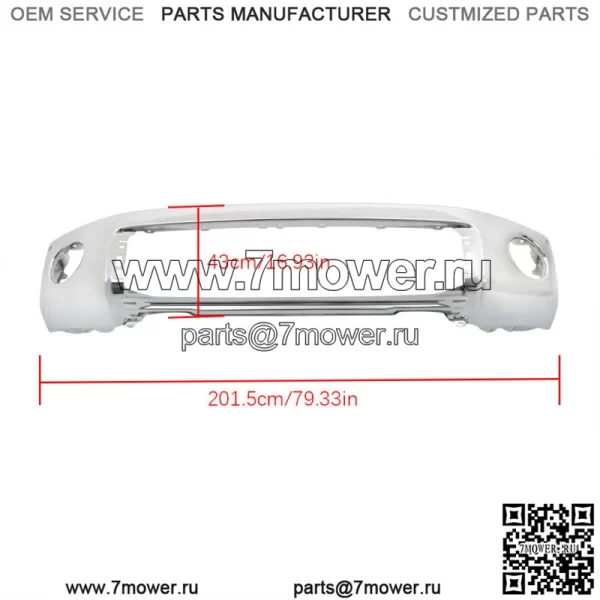 Стальной передний бампер для Toyota Tundra 2007-2013 гг. с хромированным отверстием для датчика 521110C901 - Image 2