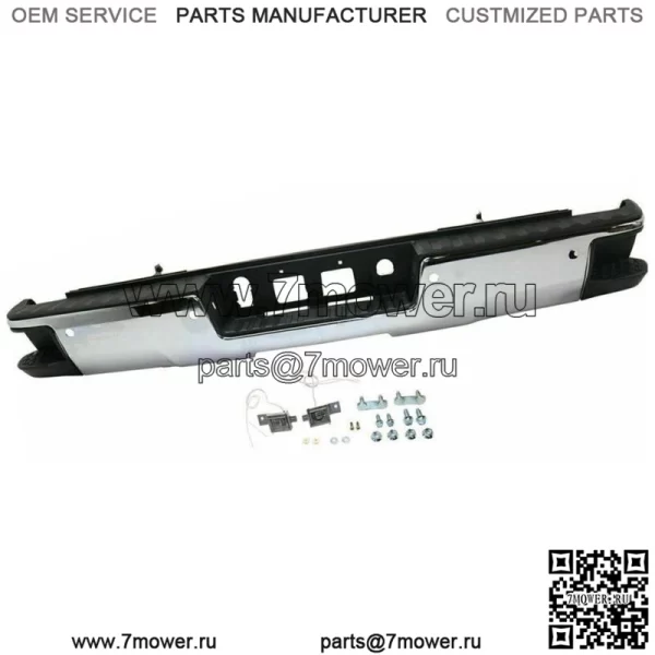 Хромированный задний бампер в сборе для Chevy Silverado Sierra 1500 W/Park 2014–2018 гг.