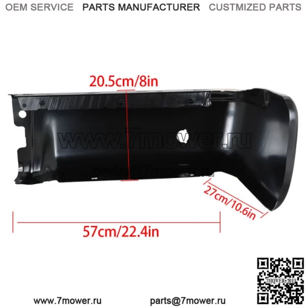 Стальные накладки на задний бампер для Ford F-150 2009-2014 гг., пара левых и правых, грунтованный комплект, черный - Image 3