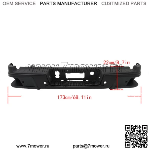 Стальной задний подножка для Chevy Colorado GMC Canyon 2019-2021 годов с отверстиями для датчиков - Image 3