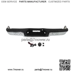 Для 2004-06 Ford F-150 Fleet Side Steel Chrome задний бампер без отверстий для датчиков