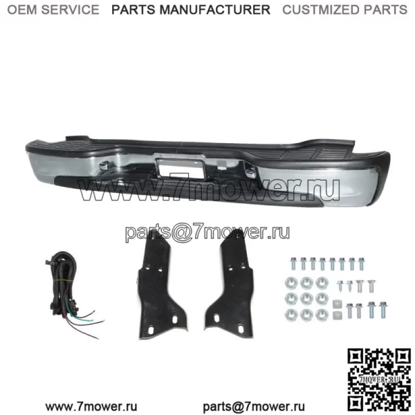 Для Chevy Tahoe Suburban / Yukon XL 1500 2000-2006 годов, полный хромированный задний бампер - Image 2