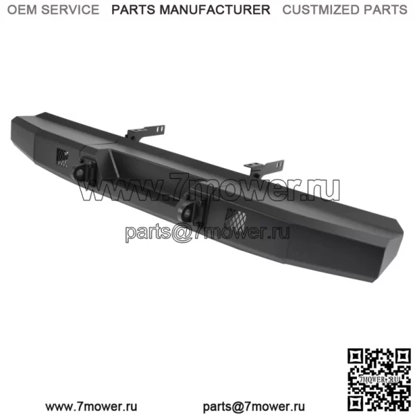 Задний бампер стальной с отверстиями для фонарей для Polaris Ranger 1000/XP 1000 2018-2024, новый (для: Polaris)