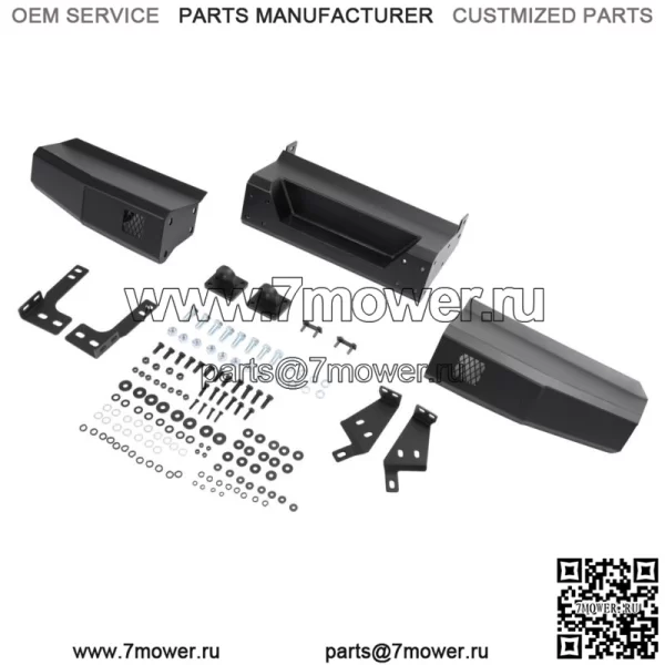 Задний бампер стальной с отверстиями для фонарей для Polaris Ranger 1000/XP 1000 2018-2024, новый (для: Polaris) - Image 3