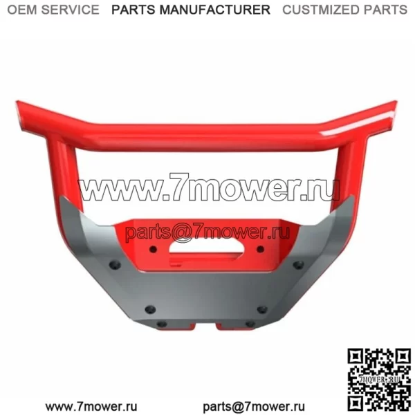 Оригинальный бампер Polaris RZR Turbo R передний Pre Runner с лебедкой 2022, красный 2884355-293