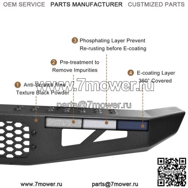 Задний бампер из толстого листового металла подходит для Polaris Ranger CREW XP 1000 2018-2023 годов (для: Polaris) - Image 3