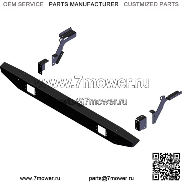 ЗАДНИЙ БАМПЕР ЗАДНИЙ, ЧЕРНЫЙ - POLARIS RANGER 400 500 570 800