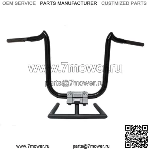 KST Kustoms Gloss Black 12-дюймовые рули Double Trouble Bars Harley FLTR Softail (Для: Harley-Davidson)