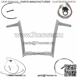 OEM Yaffe Chrome 12-дюймовый пакет Monkey Handlebar 2008-2013 Harley Road Glide King (Для: Harley-Davidson)