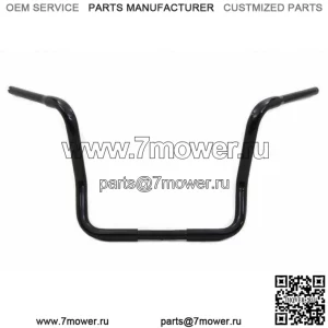 Руль Fat Apehanger Apes, 17 дюймов, 1,25 дюйма, черный, Harley Touring Batwing (для: Harley-Davidson)