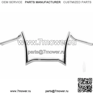 Хромированные рули Z-образной формы 1 дюйм 9 дюймов Harley Softail Slim Road King Dyna Street Fat Bob (для: Harley-Davidson)