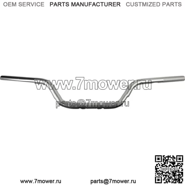 Руль ODI V-Twin MOTO 1 дюйм, серебристый, TBW 4-3/4 дюйма, с прорезями и накаткой Harley Davidson