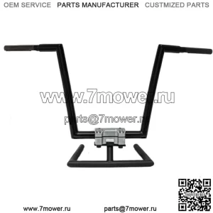 KST Kustoms Gloss Black 12-дюймовые рули Outlaw Harley FLTR Softail Dyna 1.25 (Для: Harley-Davidson)