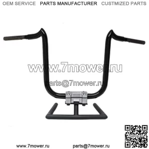 KST Kustoms Satin Black 12-дюймовые рули Double Trouble Bars Harley FLTR Softail (Для: Harley-Davidson)