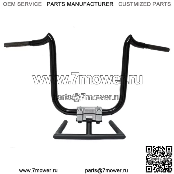KST Kustoms Satin Black 12-дюймовые рули Double Trouble Bars Harley FLTR Softail (Для: Harley-Davidson)