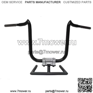 KST Kustoms Gloss Black 10-дюймовые рули Double Trouble Bars Harley FLTR Softail D (Для: Harley-Davidson)