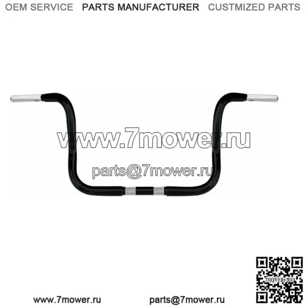 Черный 1,25-дюймовый руль Wild One 1 Chubby 10-дюймовый руль Bagger Apes Harley Touring (для: Harley-Davidson)