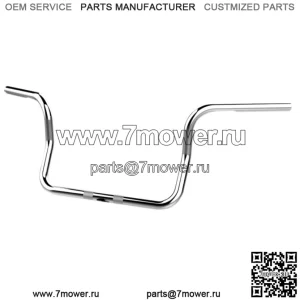 Chrome Werks Хромированные 1-дюймовые рифленые рули Ape Hanger 10 дюймов Harley Touring 96-2020 (Для: Harley-Davidson)
