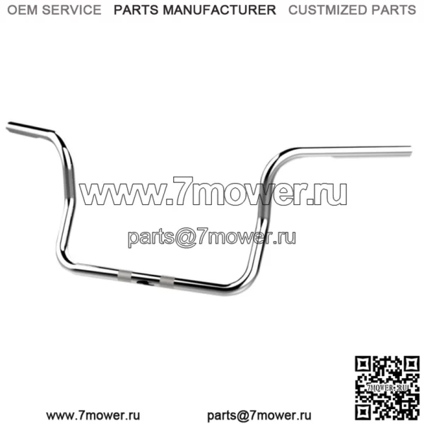 Chrome Werks Хромированные 1-дюймовые рифленые рули Ape Hanger 10 дюймов Harley Touring 96-2020 (Для: Harley-Davidson)