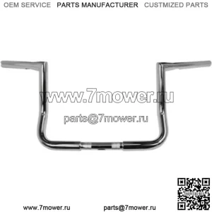LA Choppers 10-дюймовые хромированные рули Twin Peaks Touring 1,25 дюйма Поворотные рули Harley Batwing (для: Harley-Davidson)