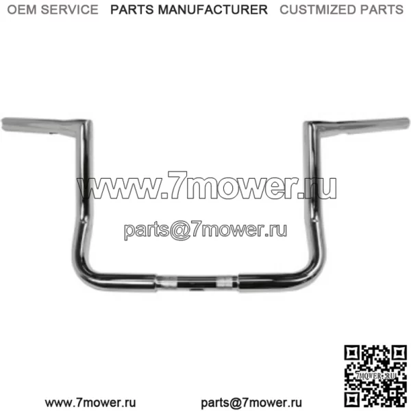 LA Choppers 10-дюймовые хромированные рули Twin Peaks Touring 1,25 дюйма Поворотные рули Harley Batwing (для: Harley-Davidson)