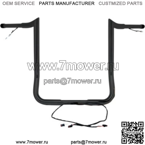 Yaffe Wired 12" Black Monkey Bagger Ape Вешалки для руля Harley Touring B (Для: Harley-Davidson)