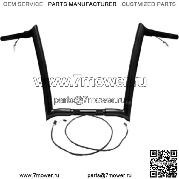 Yaffe Wired 12-дюймовые черные OEM подвески Monkey Ape на руль Harley Touring FLTR (Для: Harley-Davidson)