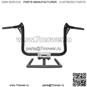 KST Kustoms Gloss Black 10-дюймовые рули Punisher Harley Touring Batwing FLH (Для: Harley-Davidson)