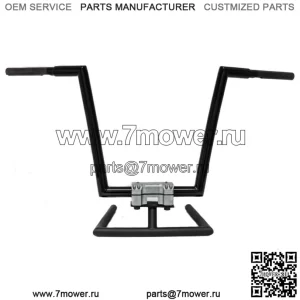 KST Kustoms Gloss Black 10-дюймовые рули Outlaw Harley FLTR Softail Dyna 1.25 (Для: Harley-Davidson)
