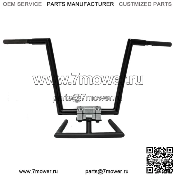 KST Kustoms Gloss Black 10-дюймовые рули Outlaw Harley FLTR Softail Dyna 1.25 (Для: Harley-Davidson)