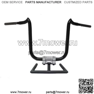 KST Kustoms Gloss Black 14-дюймовые рули Double Trouble Bars Harley Softail Dyna (Для: Harley-Davidson)