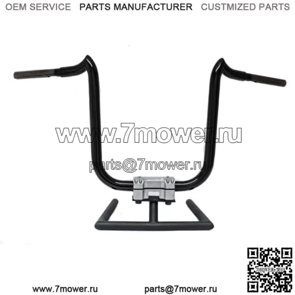 KST Kustoms Gloss Black 14-дюймовые рули Double Trouble Bars Harley Softail Dyna (Для: Harley-Davidson)