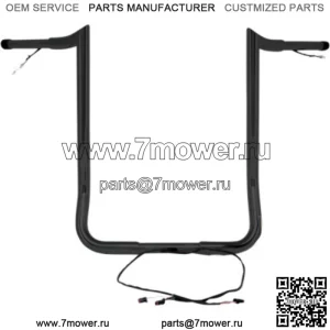 Yaffe Wired 14-дюймовые вешалки Black Monkey Bagger Ape, рули Harley Touring (для: Harley-Davidson)