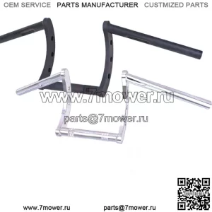 Хромированные черные 1-дюймовые рули Z-образной формы для Harley Touring Dyna Softail Custom (для: Harley-Davidson)