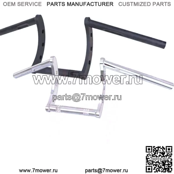 Хромированные черные 1-дюймовые рули Z-образной формы для Harley Touring Dyna Softail Custom (для: Harley-Davidson)