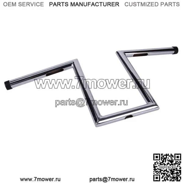 Руль Z-Bars с подъемом 10-1/2 дюйма и подвеской 1 дюйм для Harley Dyna Softail Sportster XL (для: Harley-Davidson)