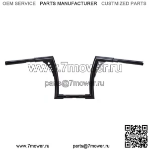Черный руль Fat Hanger Bars высотой 12 дюймов для Harley FLST FXST Sportster XL (для: Harley-Davidson)