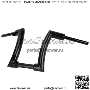 Черные 12-дюймовые подвесные рули с 1-1/4-дюймовым подъемом для Harley Sportster 883 1200 (для: Harley-Davidson)