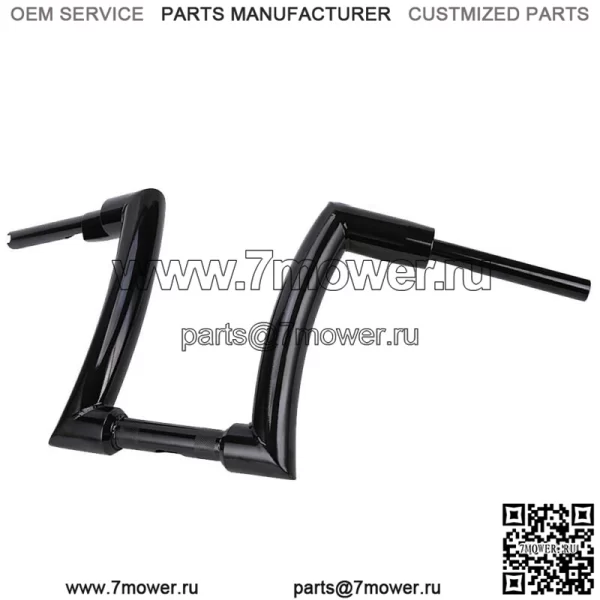 Черные 12-дюймовые подвесные рули с 1-1/4-дюймовым подъемом для Harley Sportster 883 1200 (для: Harley-Davidson)