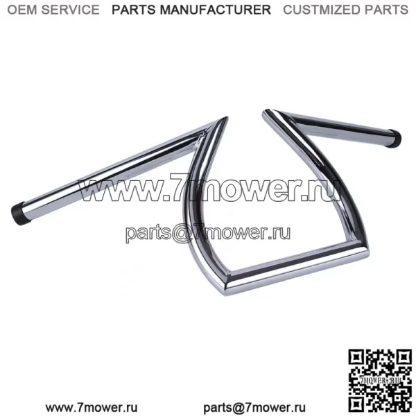 Руль Z-Bars для мотоцикла, хромированный, 1 дюйм, для Harley Sportster Dyna Softail (для: Harley-Davidson)
