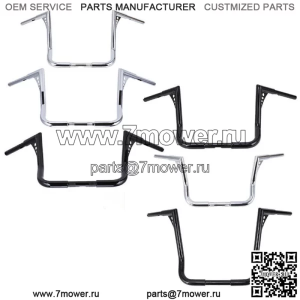 Рули с подъемом 12", 14", 16" для Harley Touring FLHT FLHTC 1982-2021 (для: Harley-Davidson)