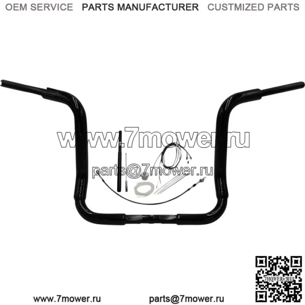 Черный 14-дюймовый комплект руля с круглым верхом 2021-2022 Harley Touring FLHT CVO