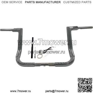 Комплект хромированного руля Flat Top 12" 2021-2022 Harley Touring FLH